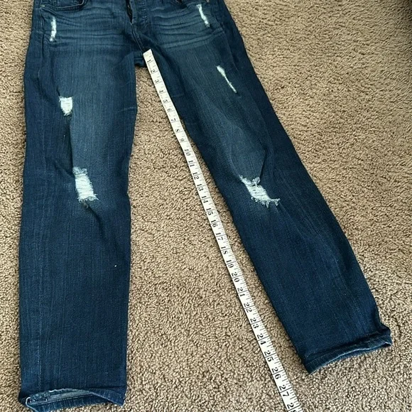 7 for all mankind josephina skinny boyfriend dark wash distressed jeans size 25 - Picture 6 of 14